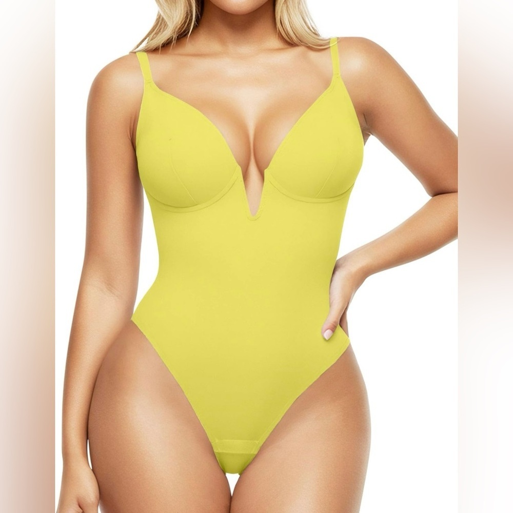 Popilush Shapewear Bodysuits Women Tummy Control Body Suit Deep V Corset NWT